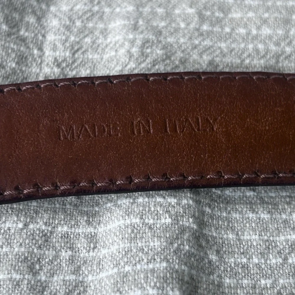 Polo Ralph Lauren Brown Leather Belt Made In Italy Well Loved And Broken In